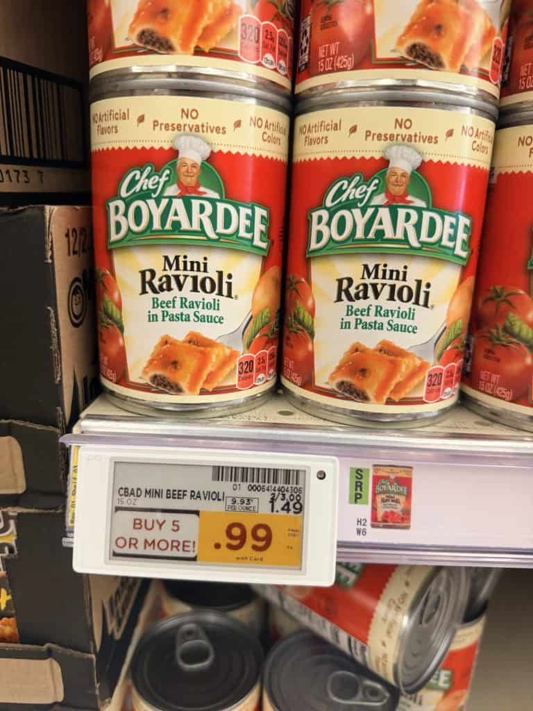Chef Boyardee Kroger Shelf Image
