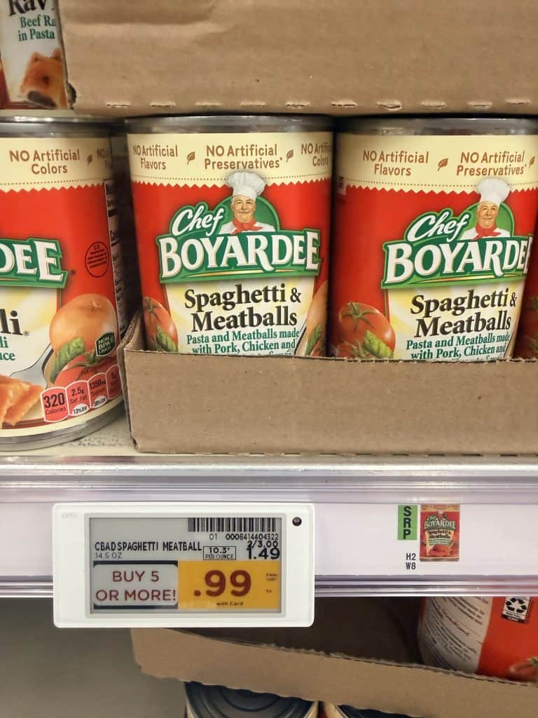 Chef Boyardee Kroger Shelf Image