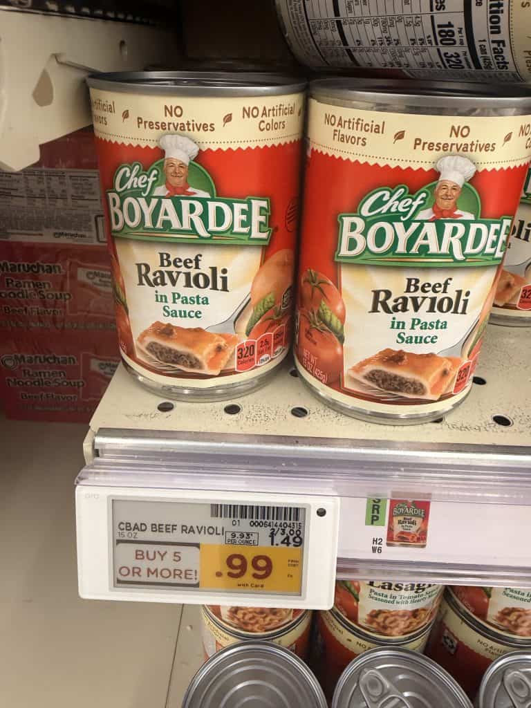 Chef Boyardee Kroger Shelf Image