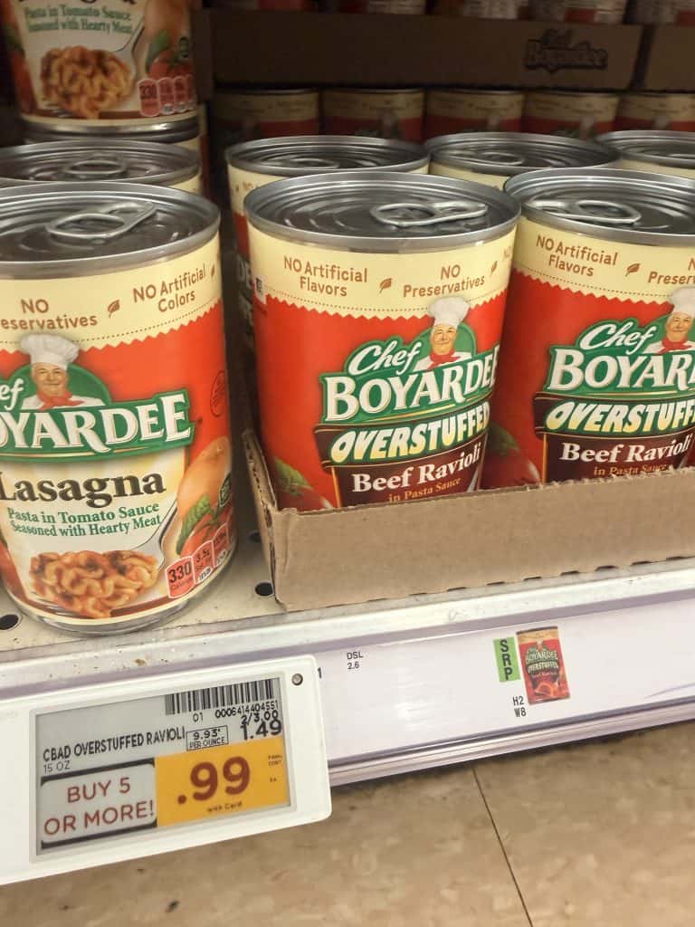 Chef Boyardee Kroger Shelf Image