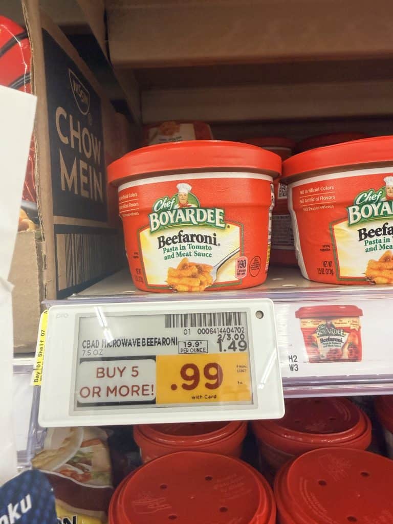 Chef Boyardee Kroger Shelf Image