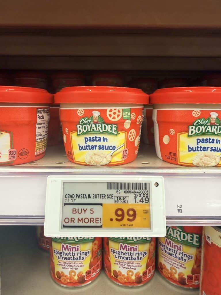 Chef Boyardee Kroger Shelf Image