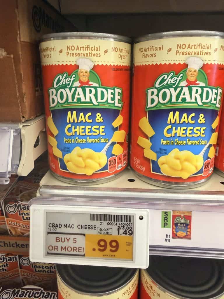 Chef Boyardee Kroger Shelf Image