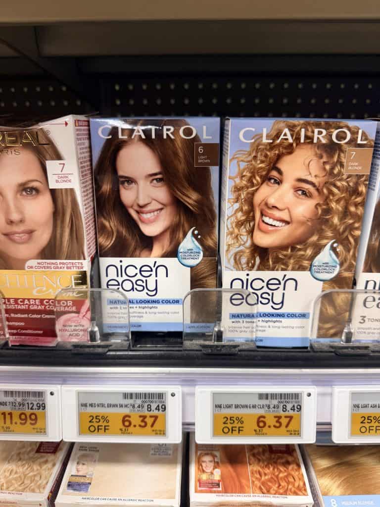 Clairol Hair Color Kroger Shelf Image