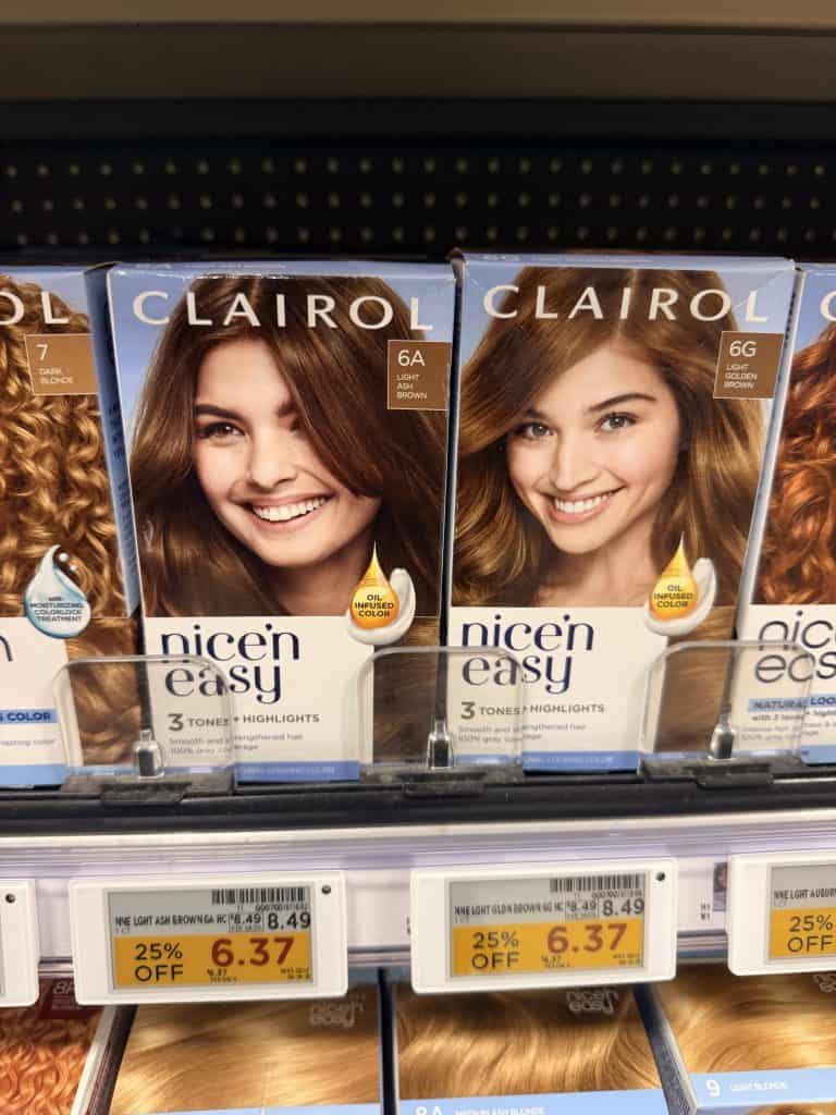 Clairol Hair Color Kroger Shelf Image