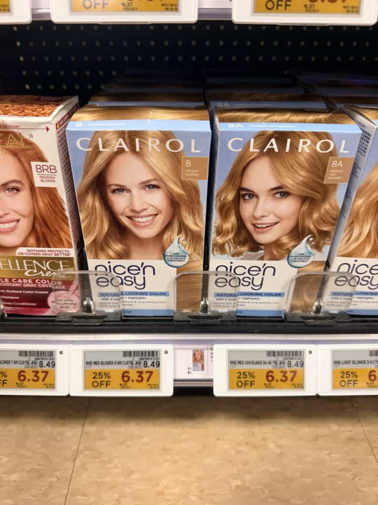 Clairol Hair Color Kroger Shelf Image
