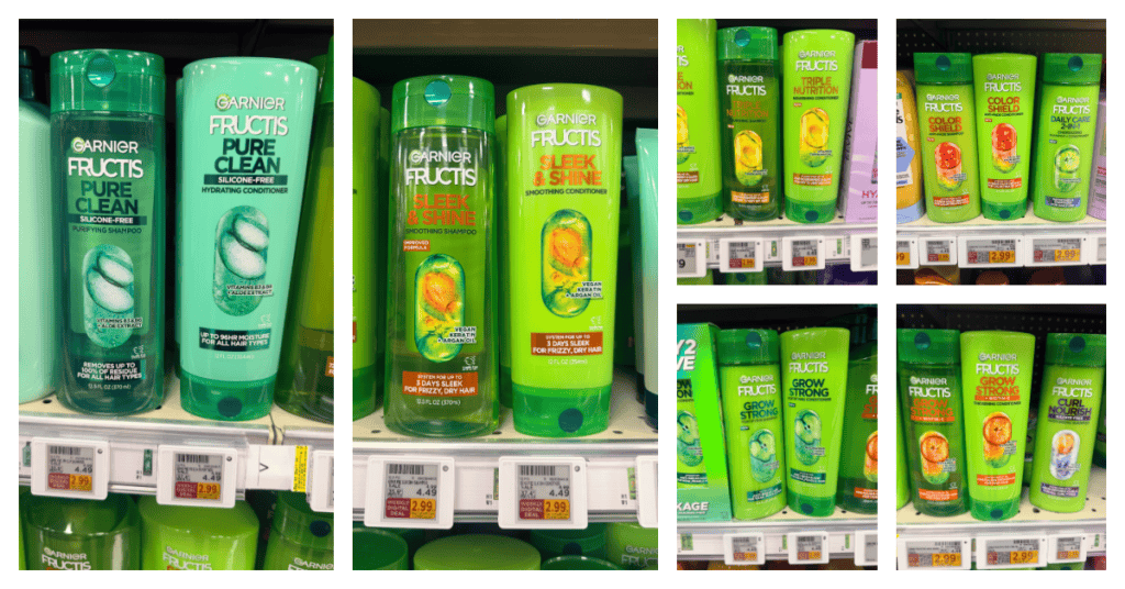 Garnier Fructis Shampoo and Conditioner Kroger Shelf Image