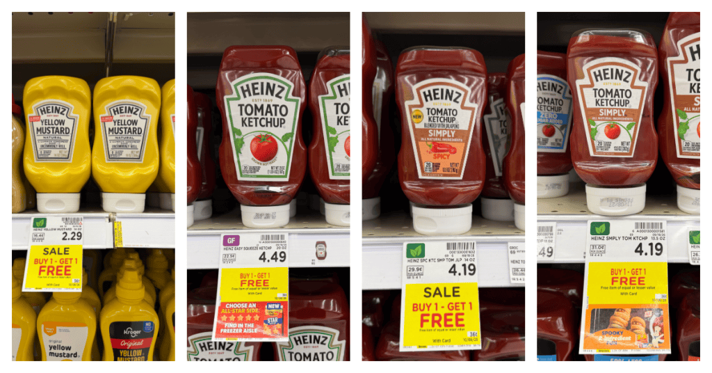 Heinz Ketchup and Mustard Kroger Shelf Image
