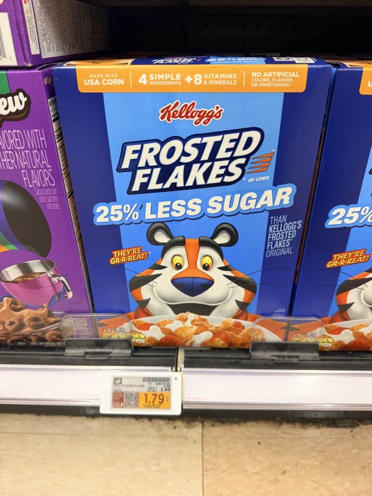 Kellogg's Cereal Kroger Shelf Image