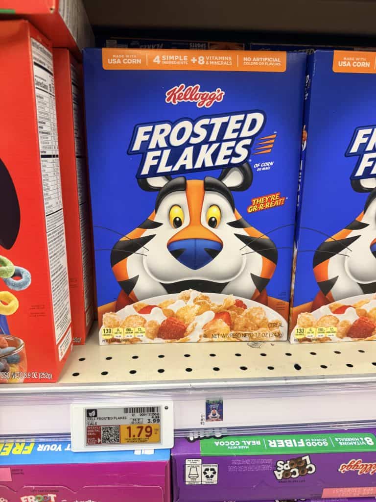 Kellogg's Cereal Kroger Shelf Image