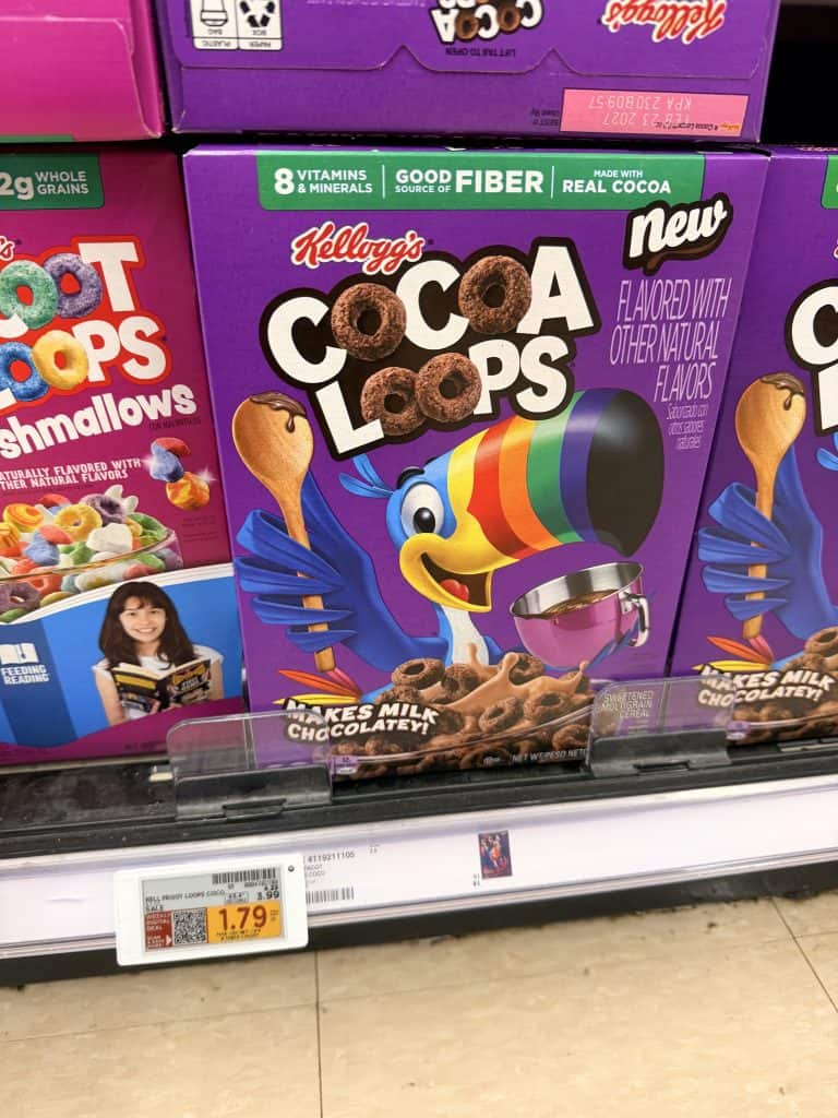 Kellogg's Cereal Kroger Shelf Image