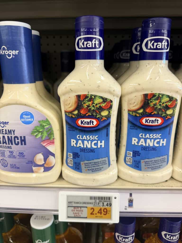 Kraft Salad Dressing Kroger Shelf Image