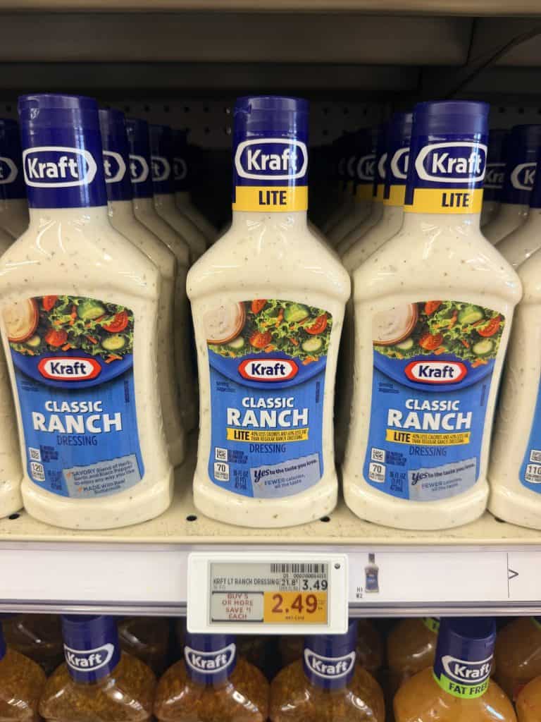 Kraft Salad Dressing Kroger Shelf Image
