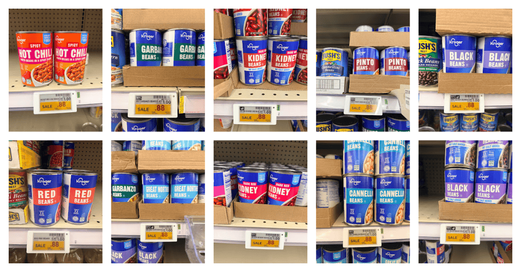 Kroger Canned Beans Shelf Image