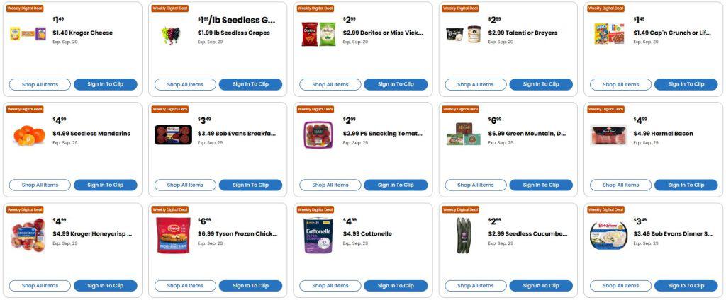 Kroger Weekly Digital Coupons