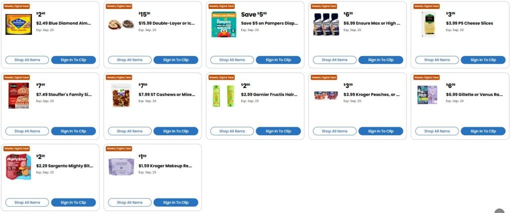Kroger Weekly Digital Coupons