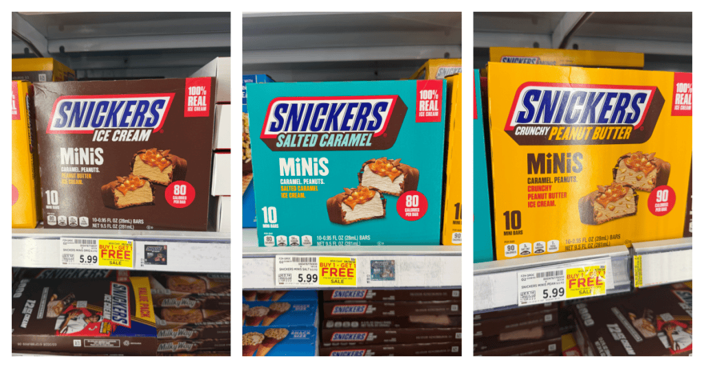 Mars Snickers Minis Ice Cream Bars Kroger Shelf Image
