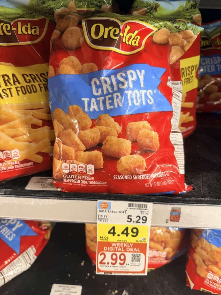Ore-Ida Frozen Potatoes Kroger Shelf Image