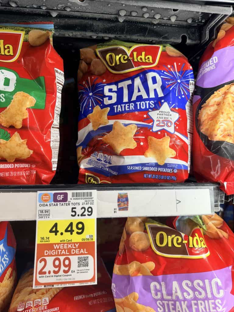 Ore-Ida Frozen Potatoes Kroger Shelf Image