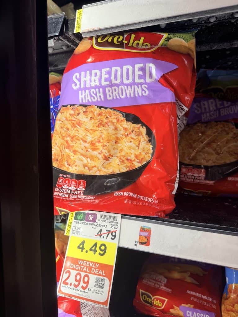 Ore-Ida Frozen Potatoes Kroger Shelf Image