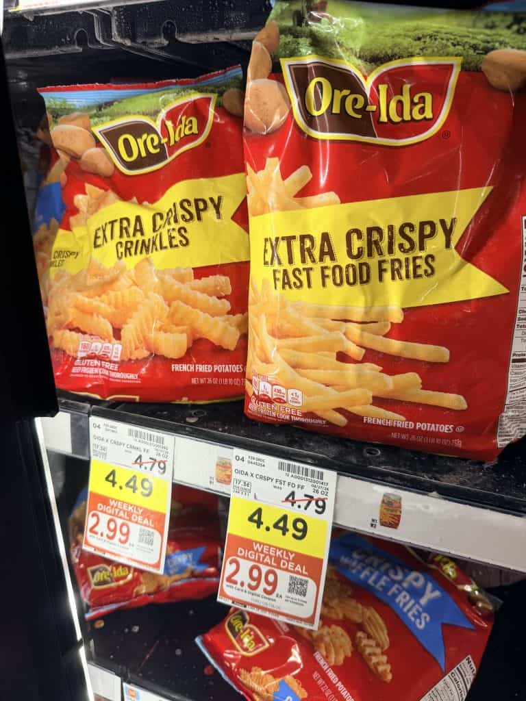 Ore-Ida Frozen Potatoes Kroger Shelf Image