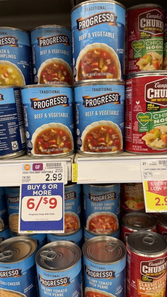 Progresso Soup Kroger Shelf Image