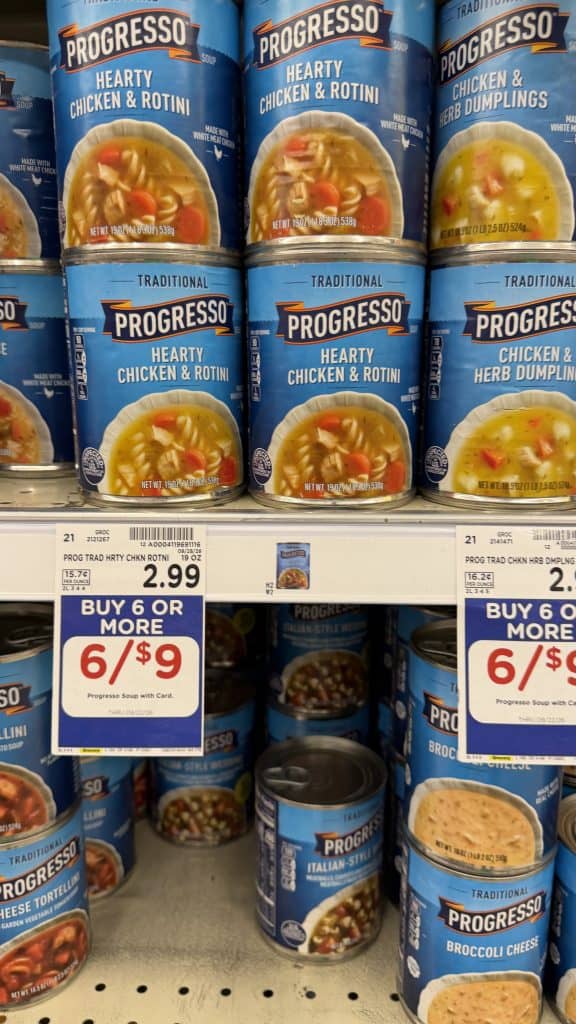 Progresso Soup Kroger Shelf Image