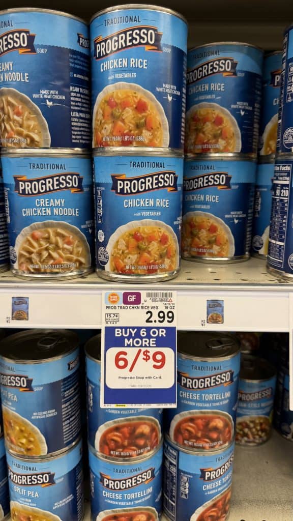 Progresso Soup Kroger Shelf Image