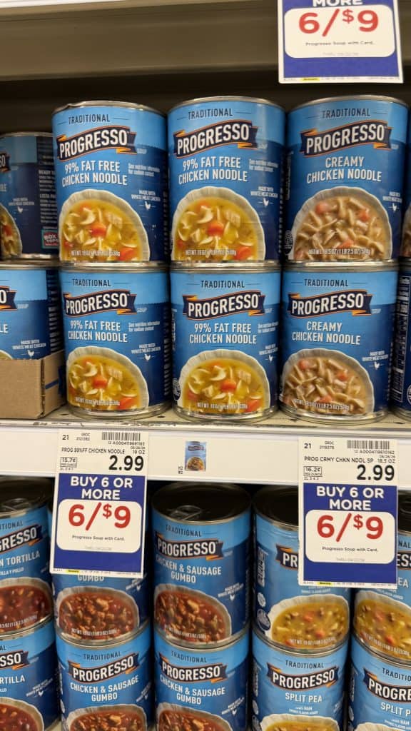 Progresso Soup Kroger Shelf Image