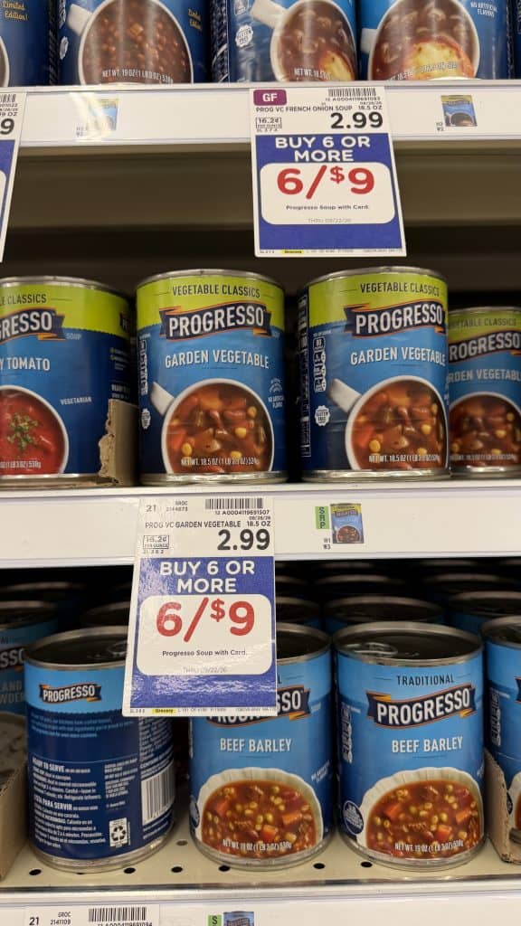 Progresso Soup Kroger Shelf Image