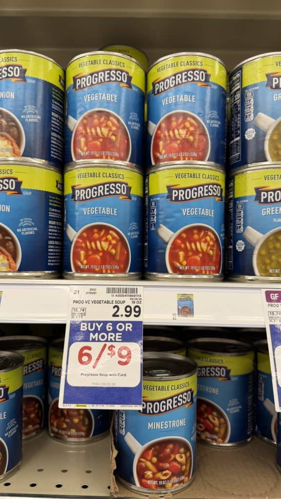 Progresso Soup Kroger Shelf Image