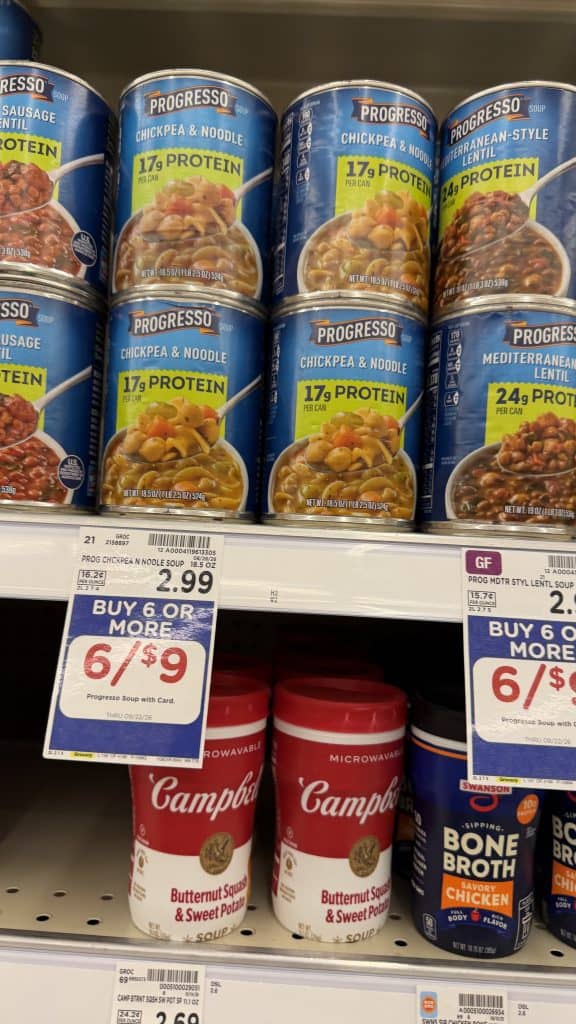 Progresso Soup Kroger Shelf Image
