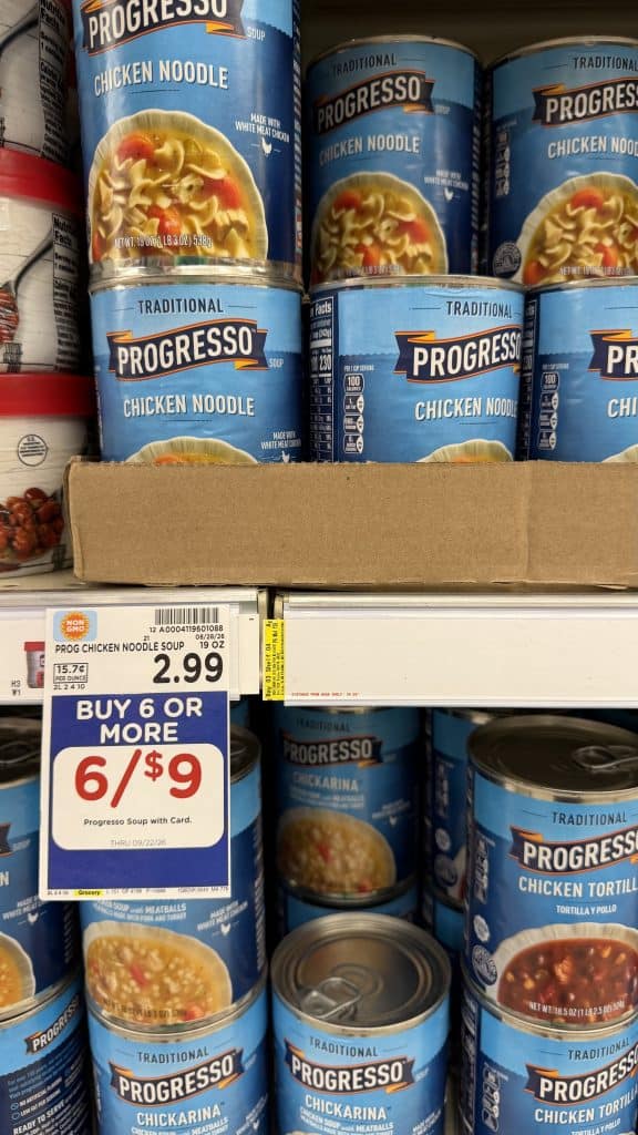Progresso Soup Kroger Shelf Image