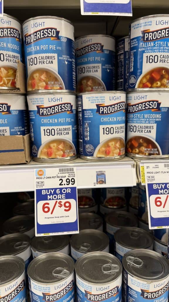 Progresso Soup Kroger Shelf Image
