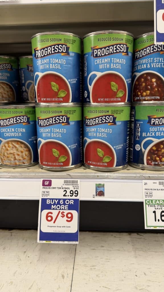 Progresso Soup Kroger Shelf Image