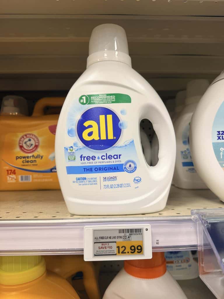 all laundry detergent Kroger shelf image