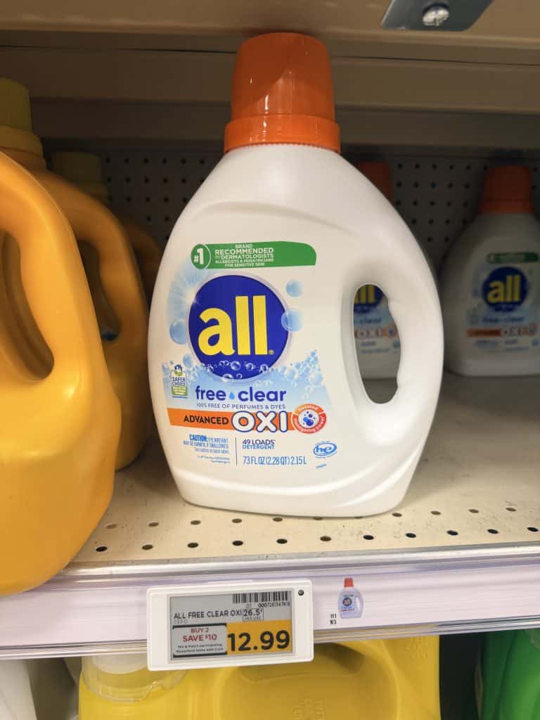 all laundry detergent Kroger shelf image