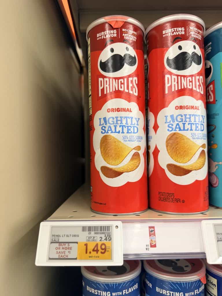 Pringles Kroger shelf image