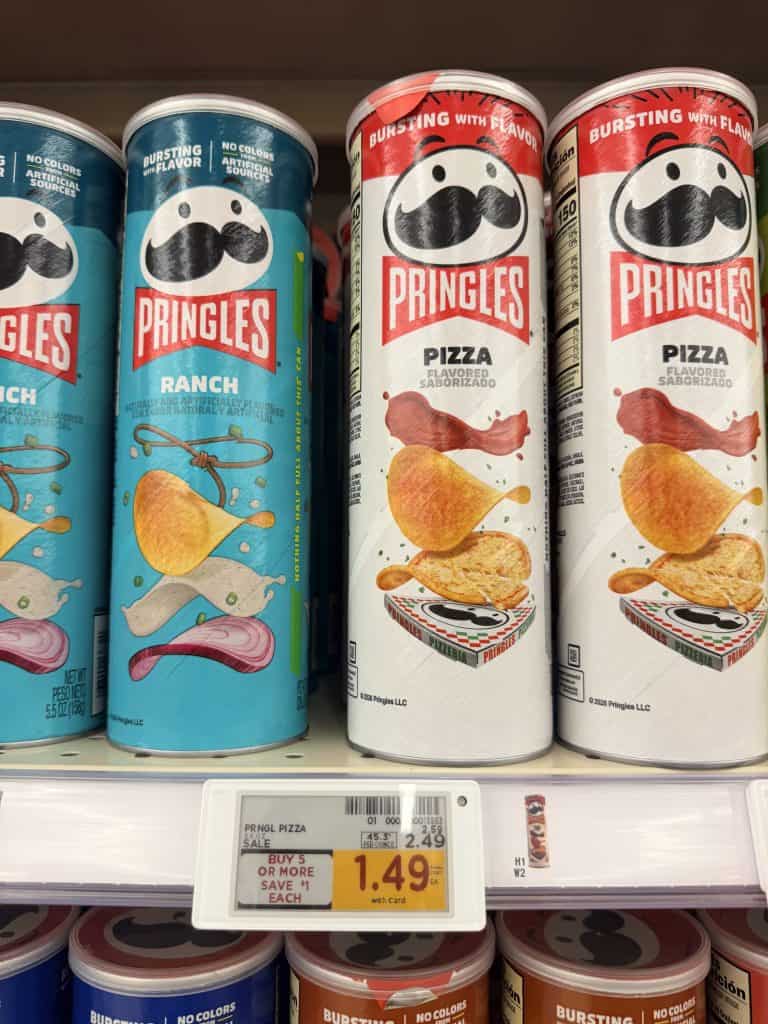 Pringles Kroger shelf image