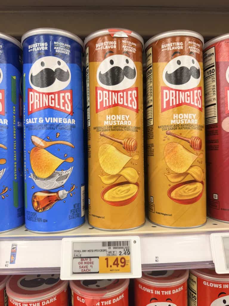 Pringles Kroger shelf image