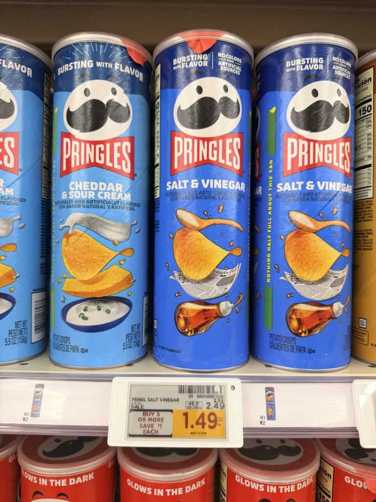 Pringles Kroger shelf image