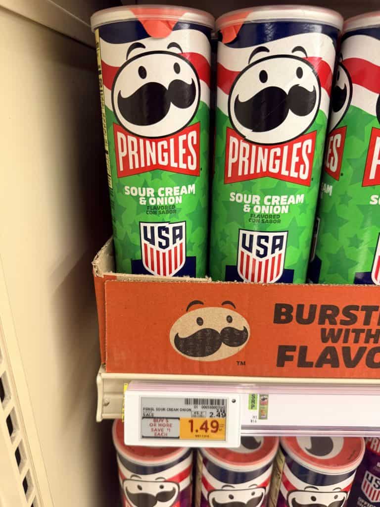 Pringles Kroger shelf image