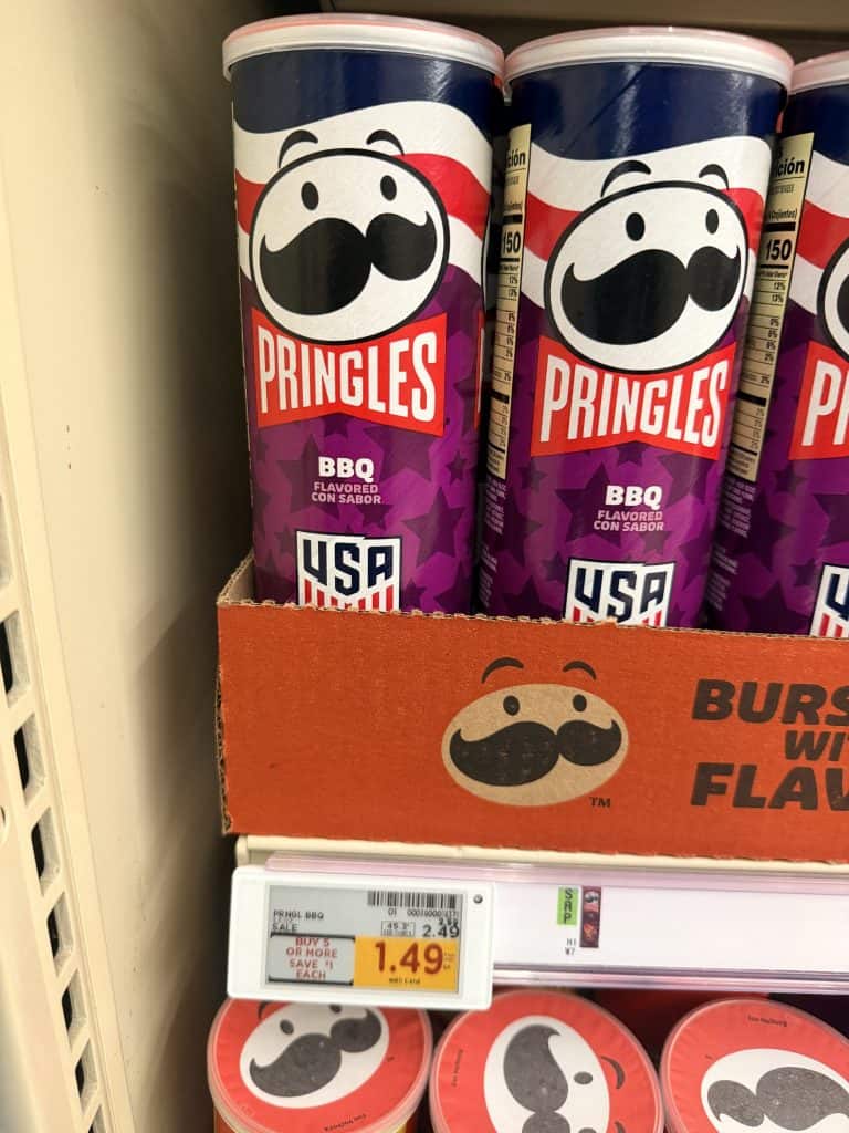 Pringles Kroger shelf image