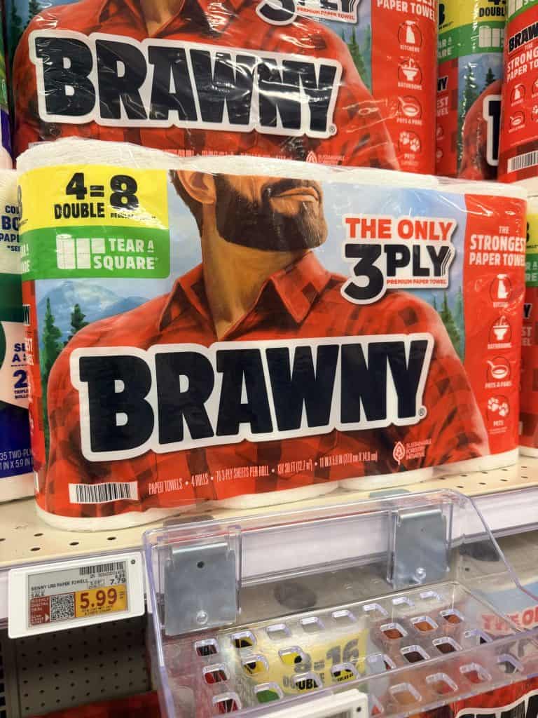 Brawny Paper Towels Kroger Shelf Image