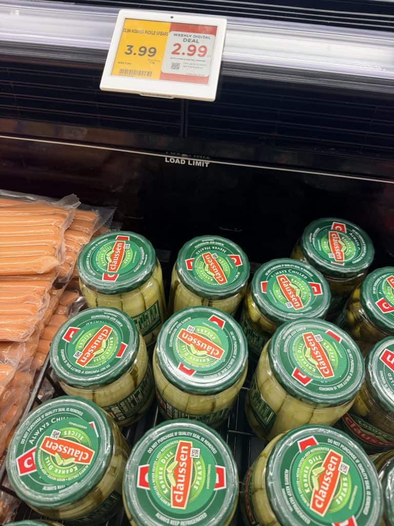 claussen pickles kroger shelf image