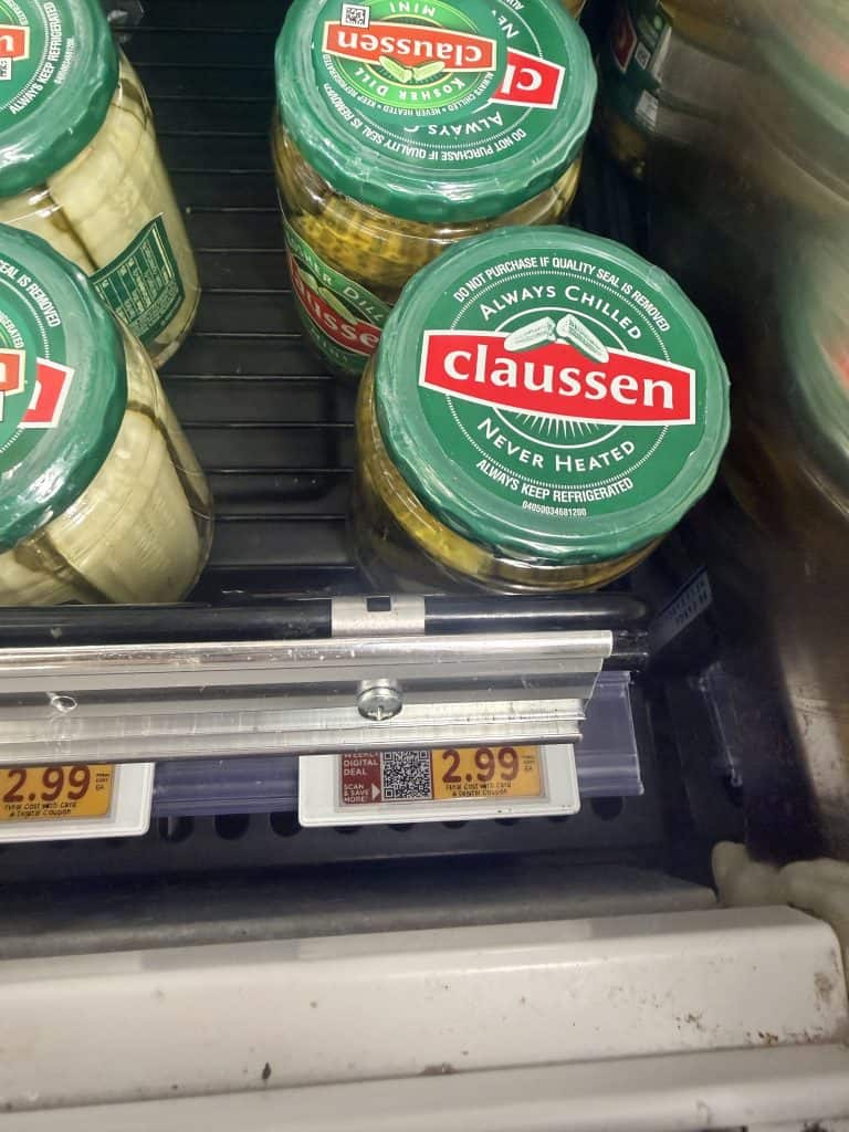 claussen pickles kroger shelf image