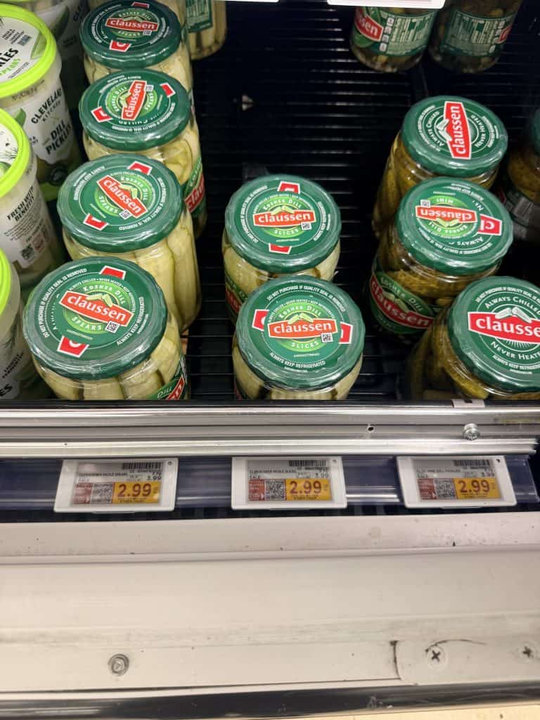 claussen pickles kroger shelf image