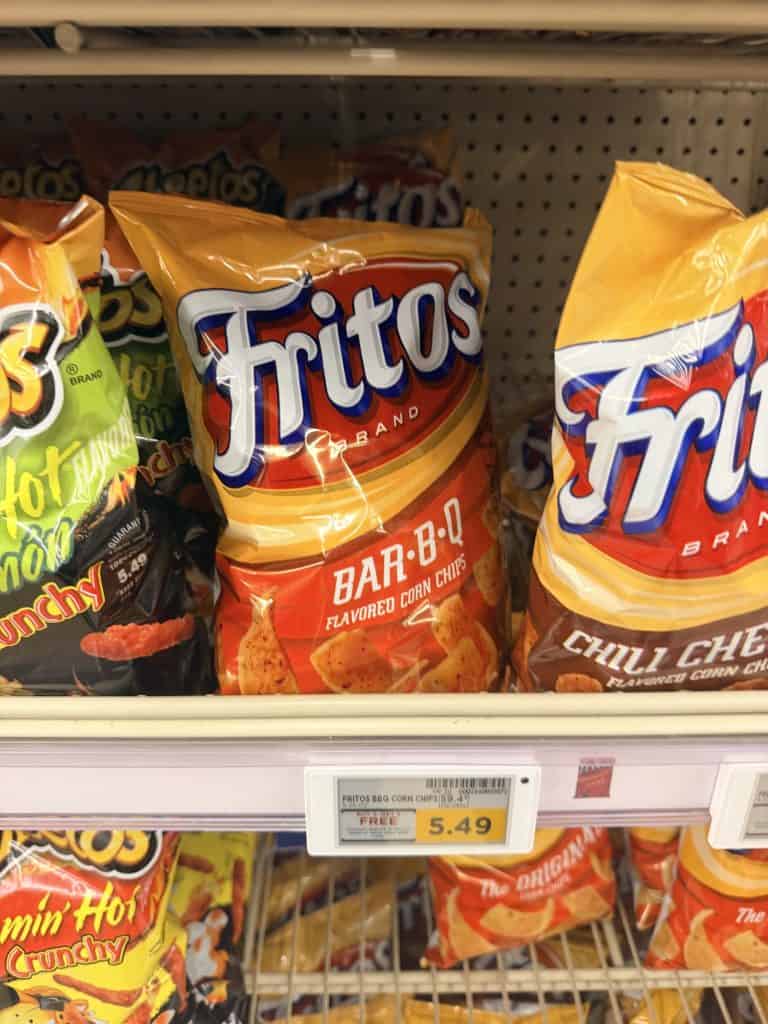 Fritos, Lay's Kettle and Doritos Kroger Shelf Image