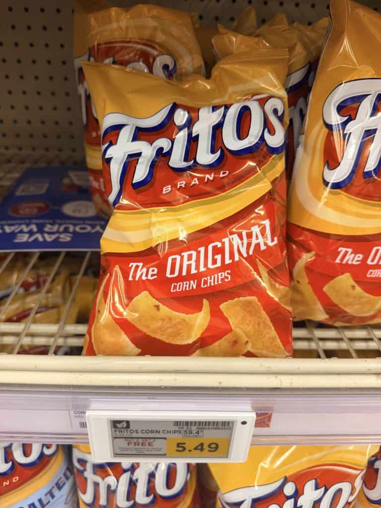 Fritos, Lay's Kettle and Doritos Kroger Shelf Image
