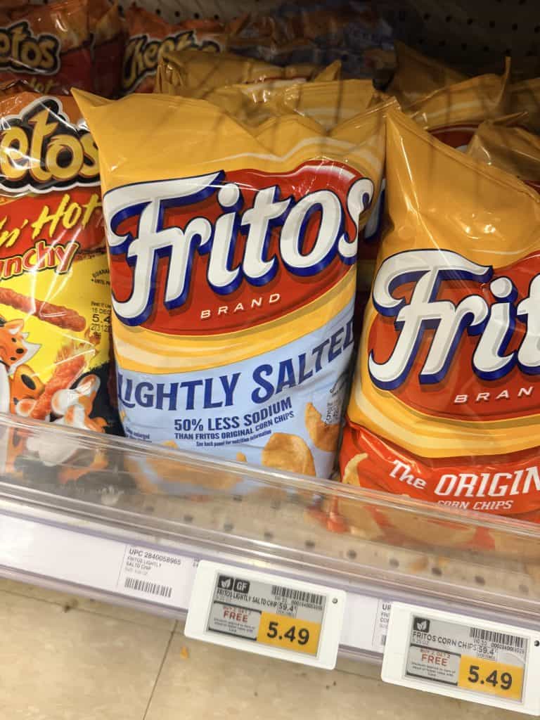 Fritos, Lay's Kettle and Doritos Kroger Shelf Image